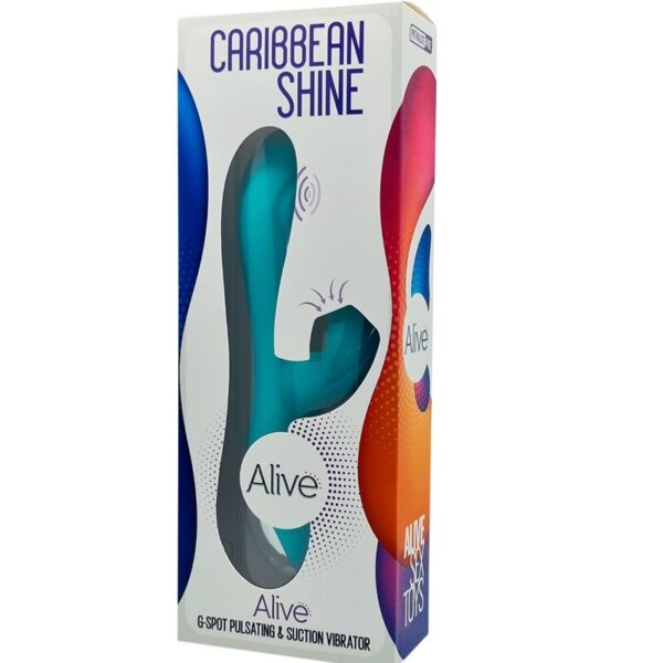 ALIVE - CARIBBEAN SHINE VIBRADOR  SUCCIONADOR AZUL - Imagen 5