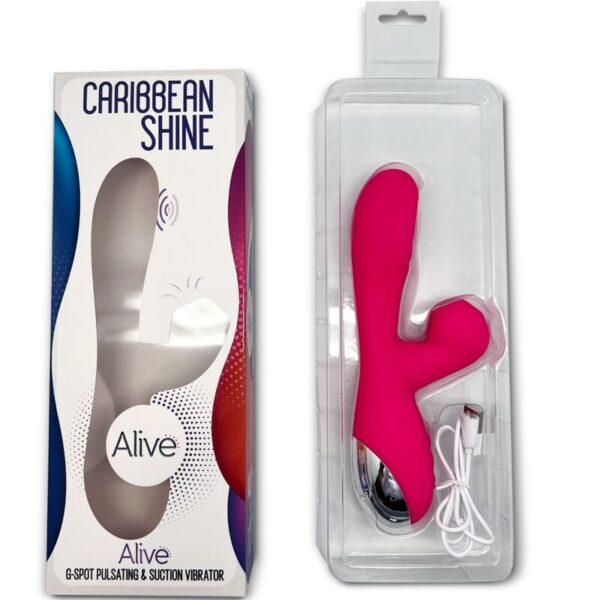 ALIVE - CARIBBEAN SHINE VIBRADOR  SUCCIONADOR FUCSIA - Imagen 4