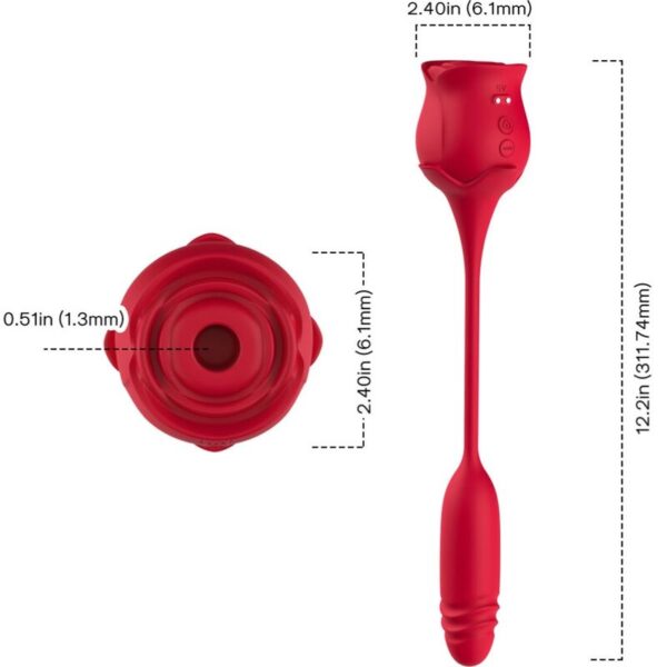 ARMONY - ROSEKNIGTH SUCCIONADOR CLITORIS  VIBRADOR ROJO - Imagen 4