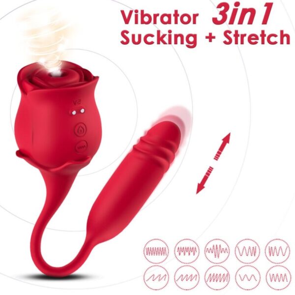 ARMONY - ROSEKNIGTH SUCCIONADOR CLITORIS  VIBRADOR ROJO - Imagen 2